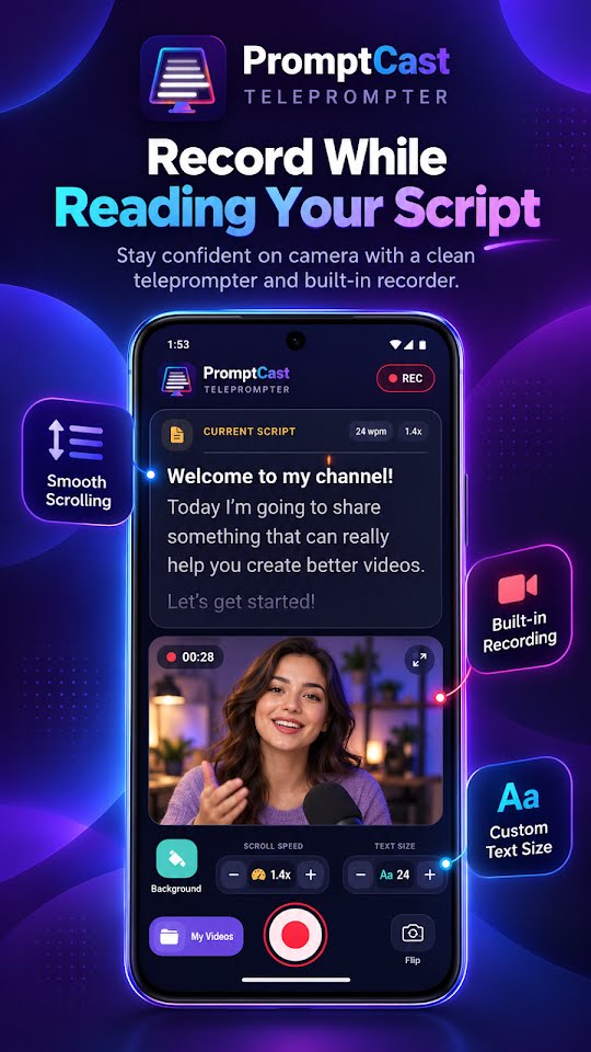 PromptCast - Teleprompter screenshot 3
