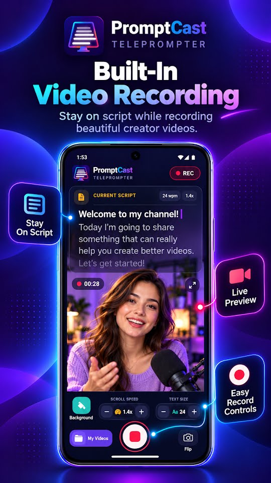 PromptCast - Teleprompter screenshot 4