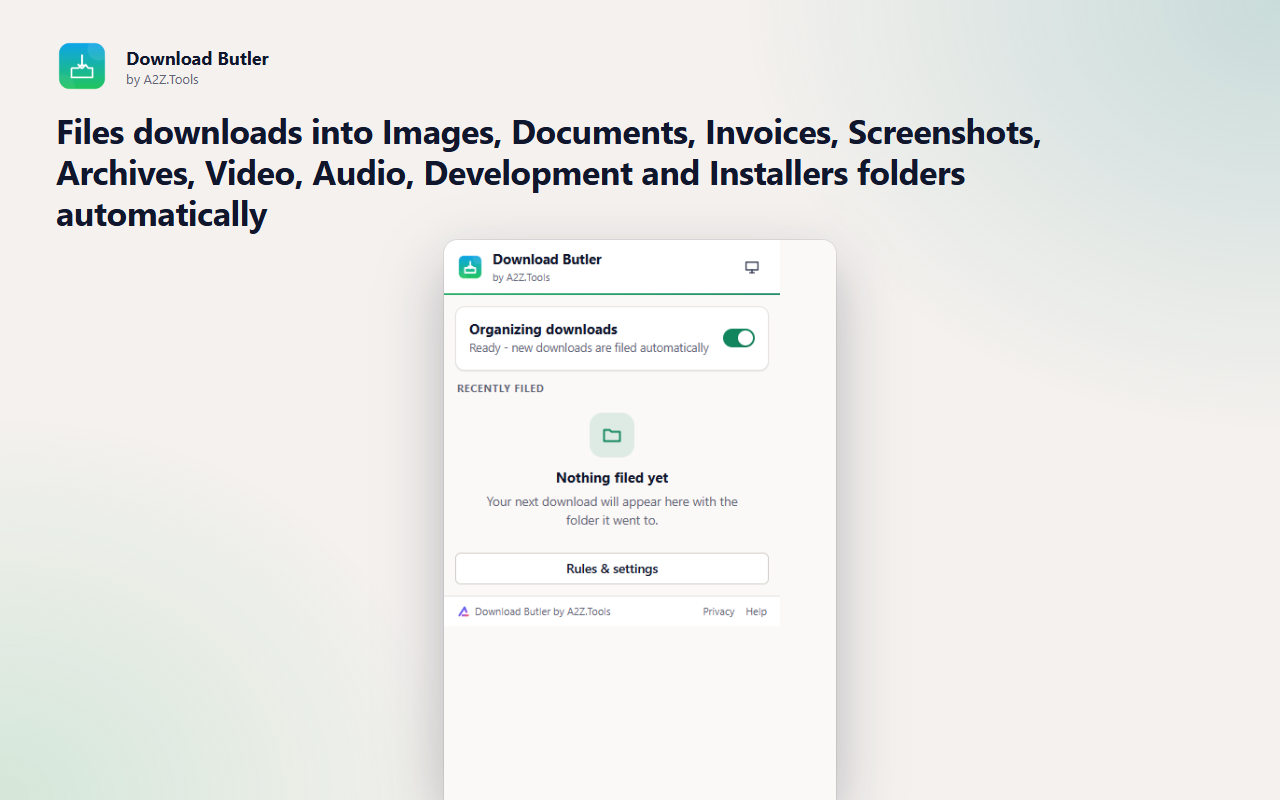 Download Butler: popup