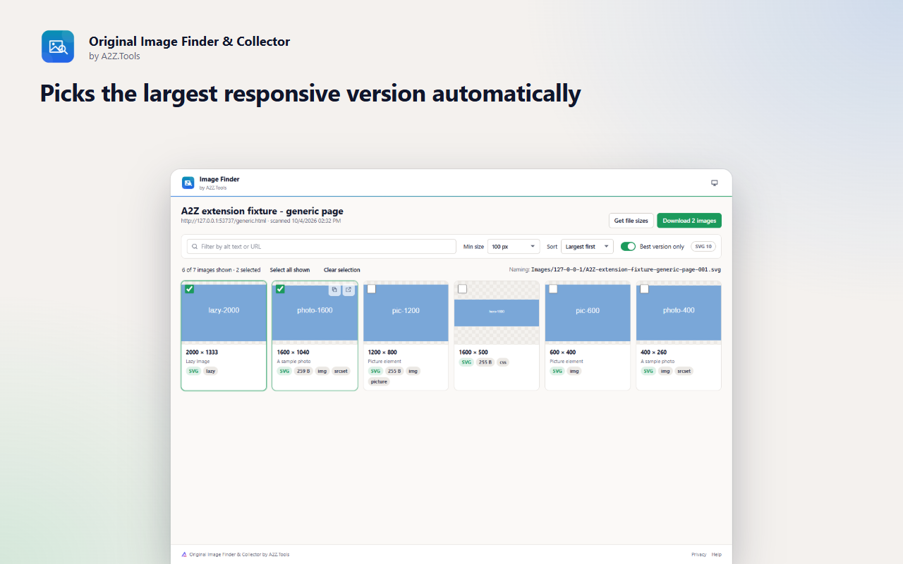 Original Image Finder & Collector: collector workflow