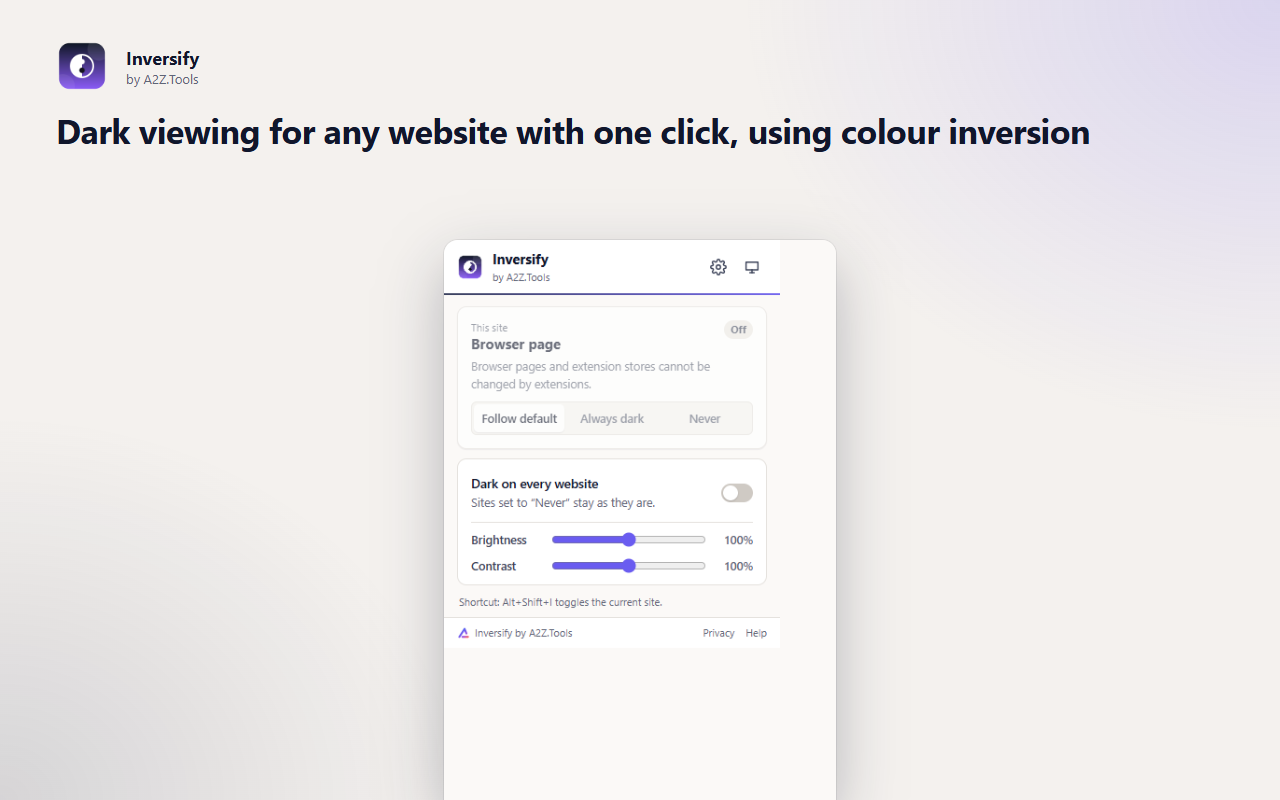 Inversify: popup