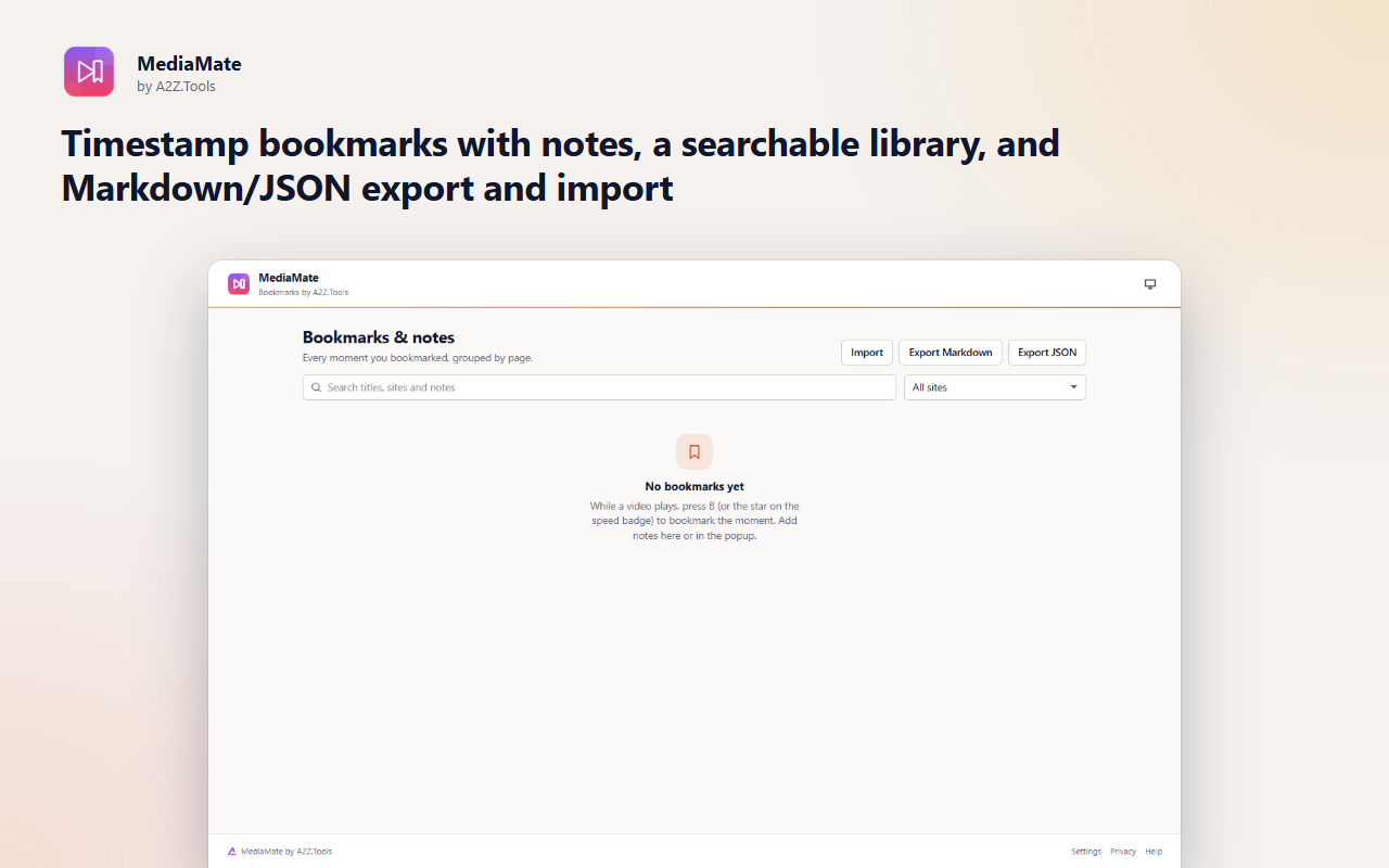 MediaMate: library