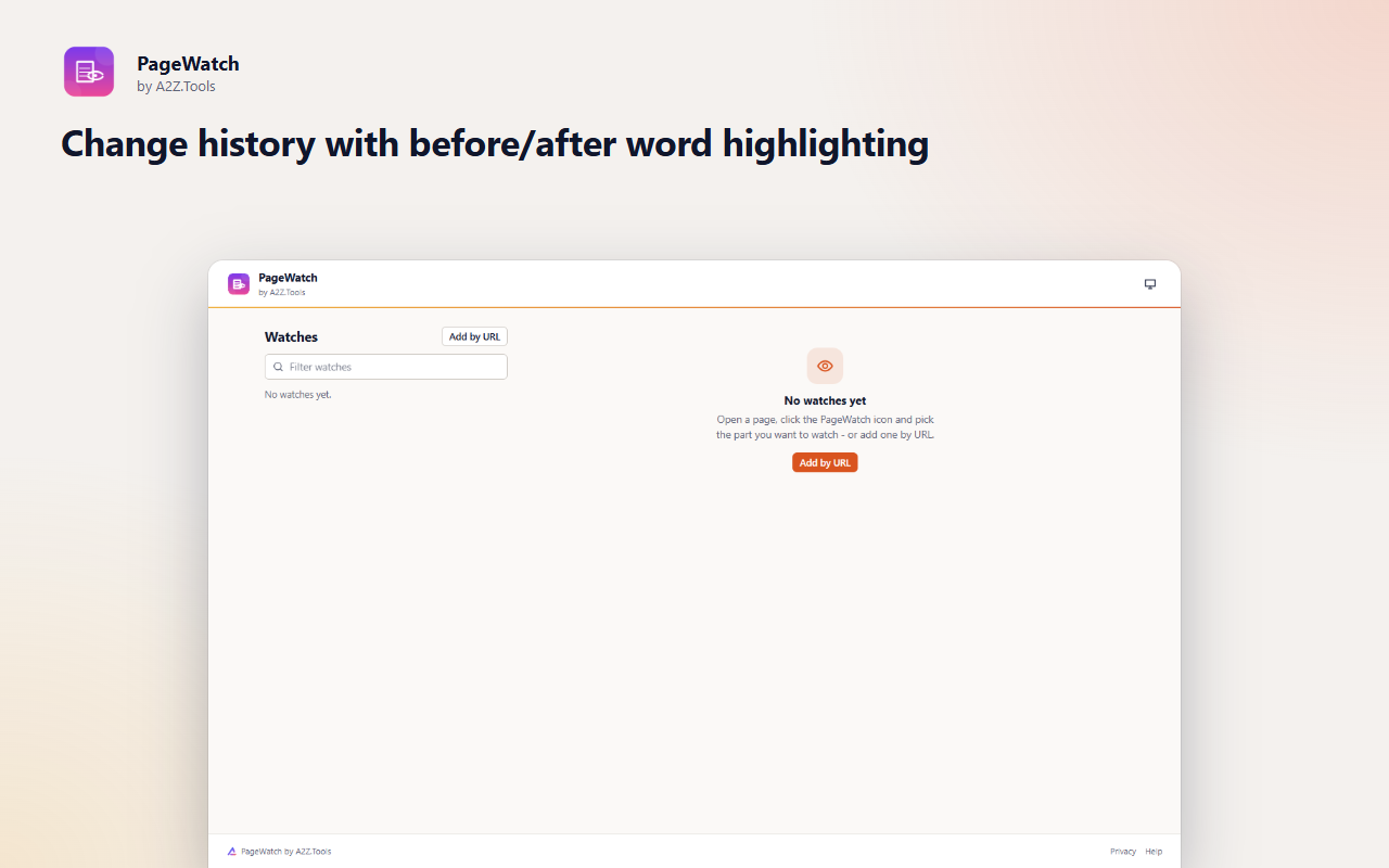 PageWatch: options