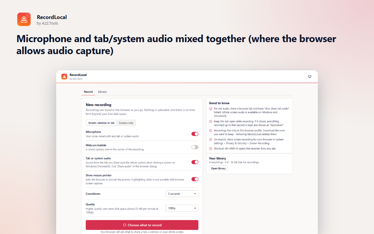 RecordLocal: app